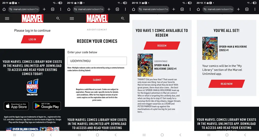 How To Redeem Marvel Digital Comics Marvel Unlimited