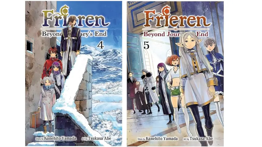 Frieren Manga vs Anime:  Manga Covers Vol 4 & 5