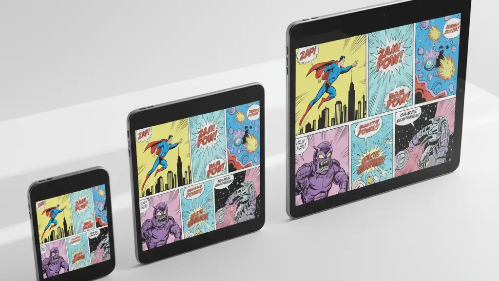Tablet size comparison for reading digital comics
